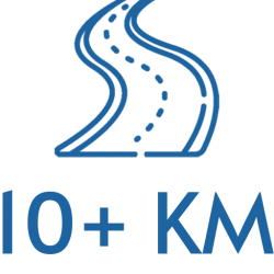 10 km & +
