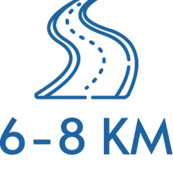 6 - 8 km