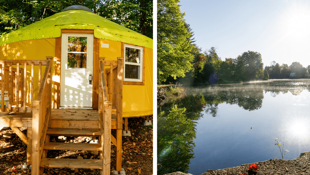 Le Parc Eméliois et notre Yourte de l'extérieur